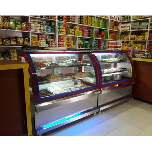C Glass SS Body Metal Sweet Display Counter