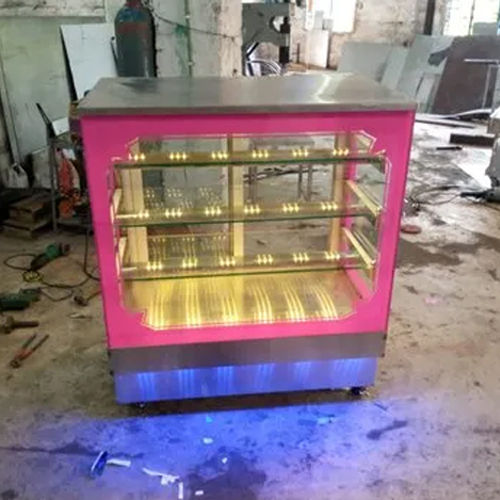 Pink-White Sweet Bakery Display Counter