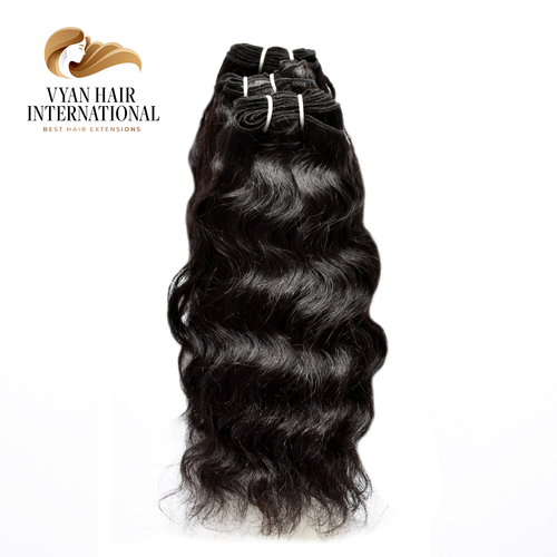 Wholesale 100% Unprocessed Remy Raw Indian Temple Water Wave Double Weft Human Hair Extension Bundles