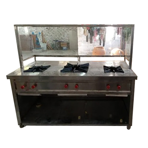 Stainless Steel Three Gas Burner With Oven