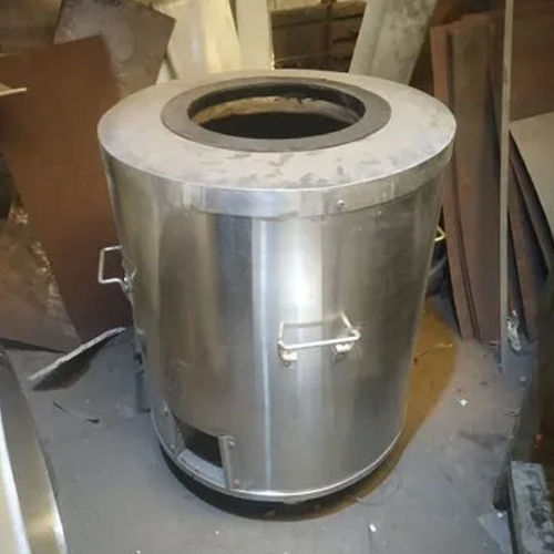 Silver Stainless Steel Round Tandoor