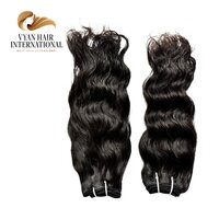 Temple Wavy Human Hair Extensions Wholesale Price 100% Unprocessed Raw Indian Hair Single Donor Virgin Cuticle Aligne