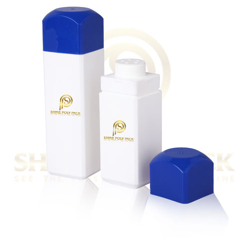 HDPE SQUARE TALCUM POWDER CONTAINER