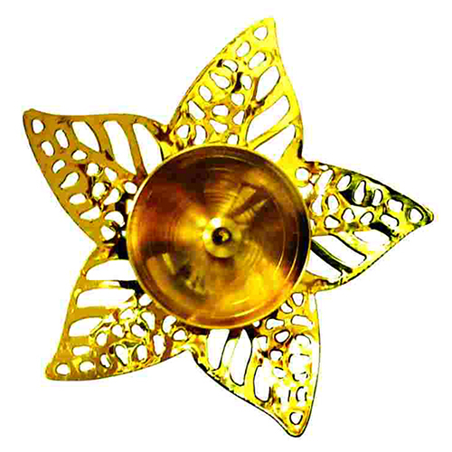 Brass Diya With Five Leaves