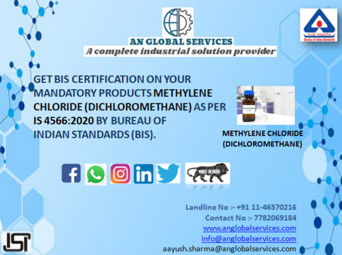 Methylene Chloride (Dichloromethane) ISI Certification