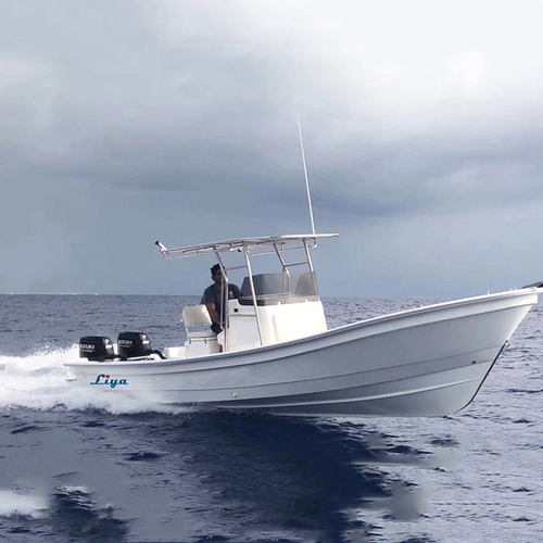 Liya 7.6m fiberglass panga boat fishing ship with outboard motors