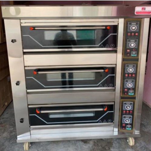 Stainless Steel 6 Tray Deck Oven