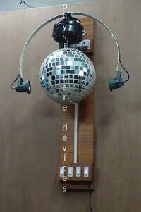 Mirror Ball With Dual  Pin Spots Rotating Motor With Wall Stand - Dimension (l*w*h): Standard Dimensions (approximately: Height: 24 Inches Width: 12 Inches Depth: 10 Inches)