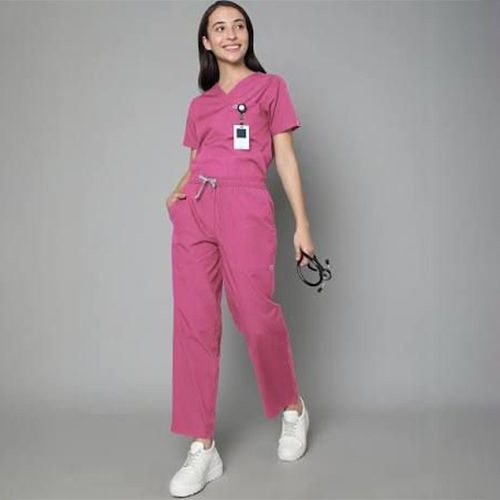 Cotton Pink Scrub Suit