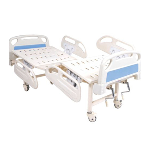 Abs Panel Electric 3 Function ICU Bed With Collapsible Railing And Covered Wheel