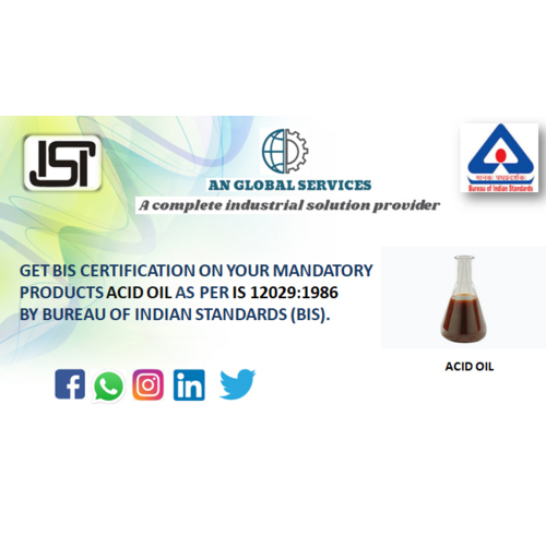 Acid Oil ISI Certification