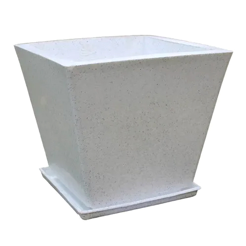 White Jaguar Greece Pot With Tray