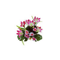 Lily With Daisy Flower Dried Flowers - Various Sizes, Elegant Pink Floral Decor For Home, Weddings, And Events