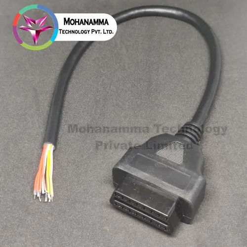 Black Obd2 16 Pin Cable Connector