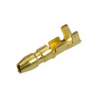 Bullet Male Automotive Terminals - Polished Metal, Golden Color | Durable Design With Warranty