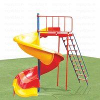 Dual Color FRP Straight Slide Playground Equipment for Kids