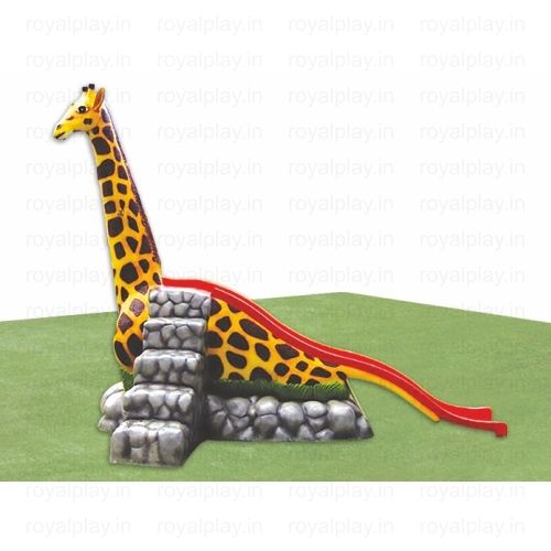 FRP Giraffe Slide Playground Equipments For Children