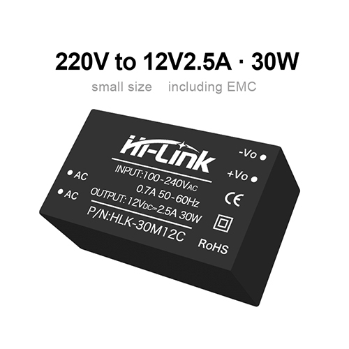 Black Hlk30m12c Ac To Dc 12v 30w Step Down Converter Intelligent