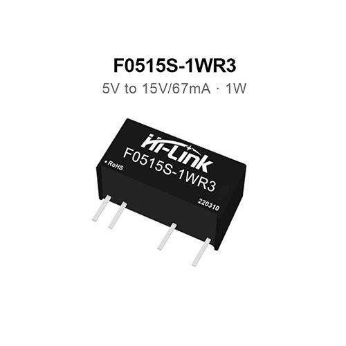 F0515S-1WR3 5V to 15V 1W 67mA DC to DC Isolation Voltage 3000VDC Power Module Converter