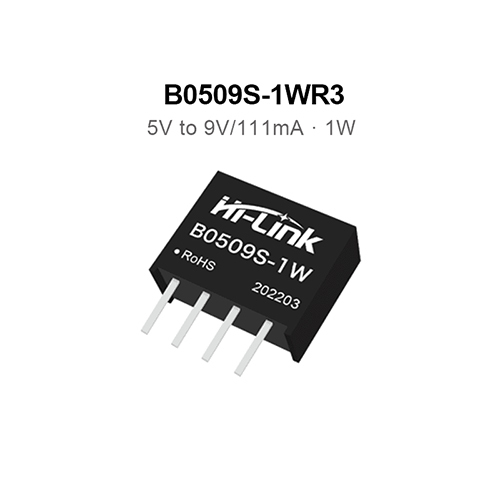 B0509S-1WR3 5V to 9V 1W 111mA DC to DC 88% transfer efficiency power module converter
