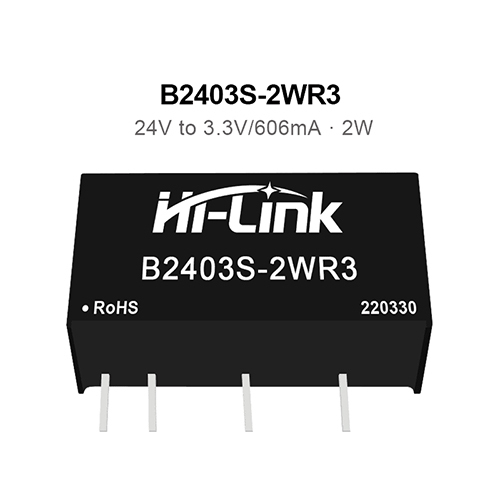 B2403S-2WR3 24V to 3.3V 2W 606mA DC to DC Isolation Voltage 1500VDC Power Module Converter