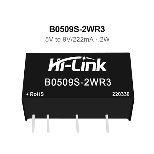 B0509S-2WR3 5V to 9V 2W 222mA DC to DC Isolation Voltage 1500VDC Power Module Converter