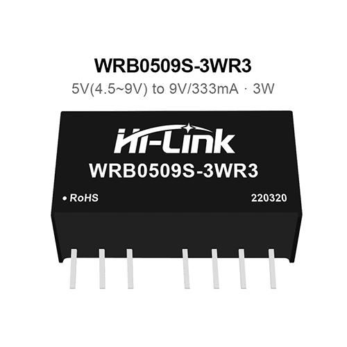 WRB0509S-3WR3 5V to 9V 3W 333mA DC to DC Isolation Voltage 1500VDC Power Module Converter