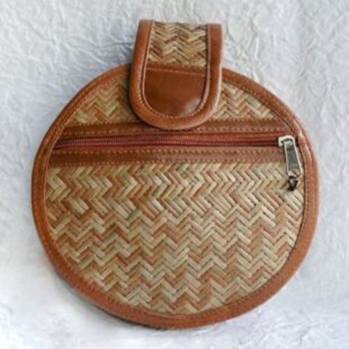 Handcrafted Woven Round Travel Pouch