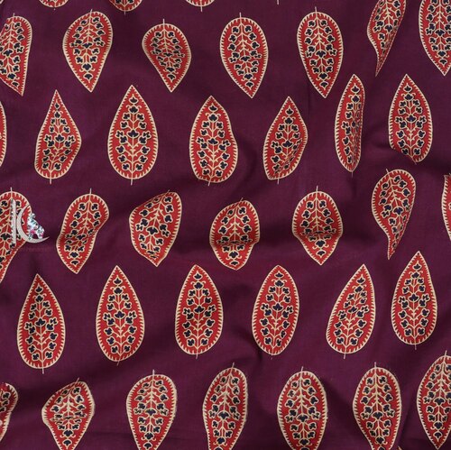 RED COLOR HAND BLOCK PRINT COTTON FABRIC