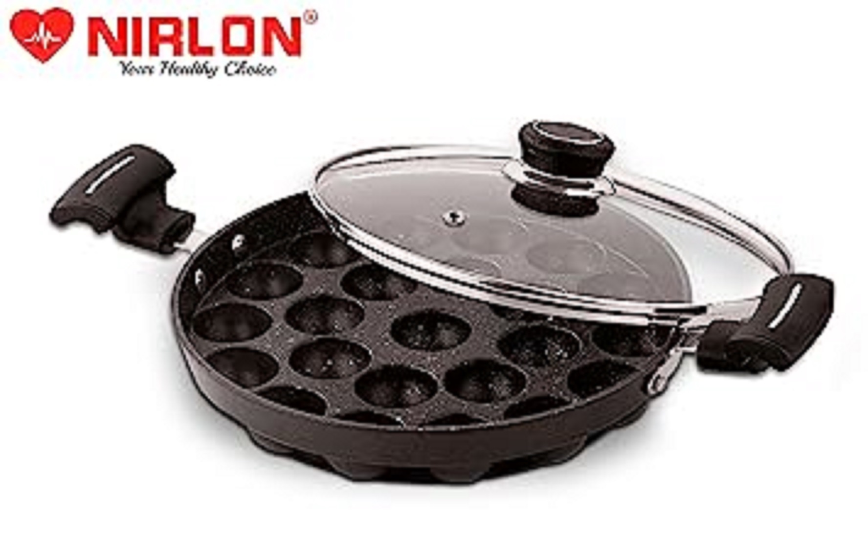 NIRLON Non Stick 23 Cavity Appam Patra