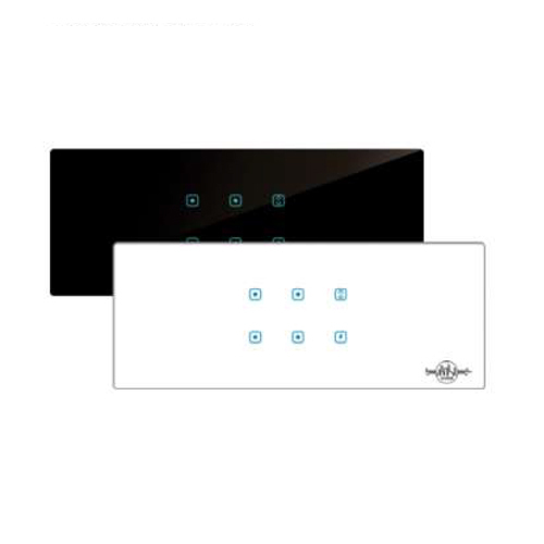 White & Black Touch 6 Switch Modular Size 6