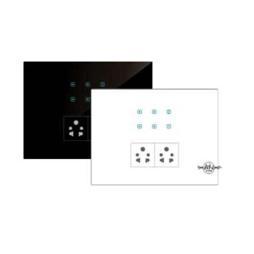 Touch 6 Switch 2 Socket Modular Size 8 SQR