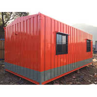 Red Portable Sandwich Panel Cabin