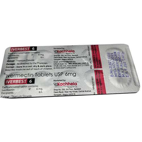  Iverbest 6 Mg Tablet सामान्य दवाएं