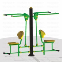 Shoulder Press Outdoor Gym Equipment - Seat Cover Material: Foam