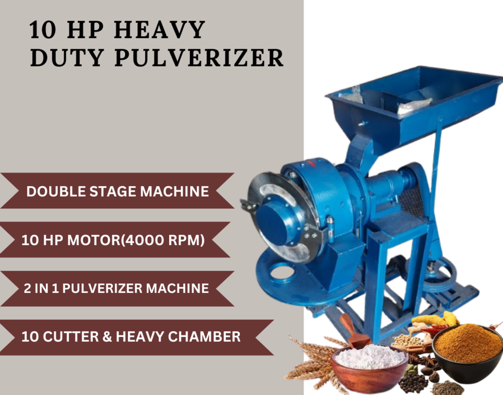 10 Hp Commercial Double Stage Pulverizer - Battery Life: No