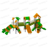 Children Tunnel Spiral Slide - Color: Multicolor