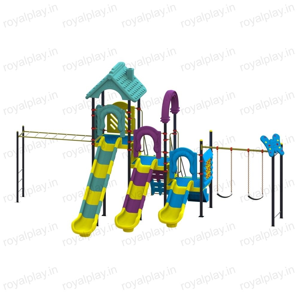 Kids Playground Equipment With Spiral Slide