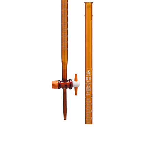 Amber Burettes With Glass Stopcock