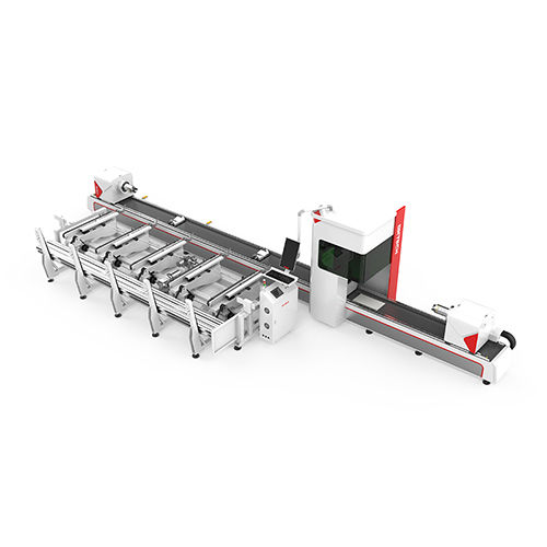 TM-Series Three Chuck Metal Tube Cutting Machine With Automatic Feeding