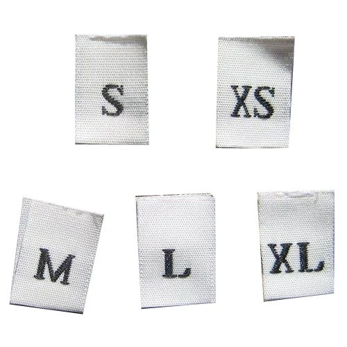 White Size Printed Labels