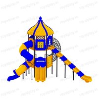Playground Multi Play Station With Swing and Slide  Three Unit Royal Maps 15