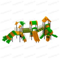 Playground Multi Play Station With Swing and Slide  Three Unit Royal Maps 15