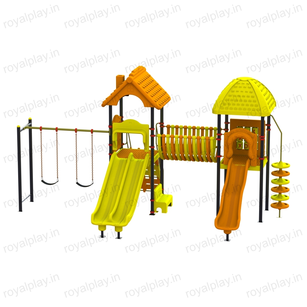 Outdoor Playground Multi Station With Tunnel Spiral Slide Two Unit Royal Maps 17