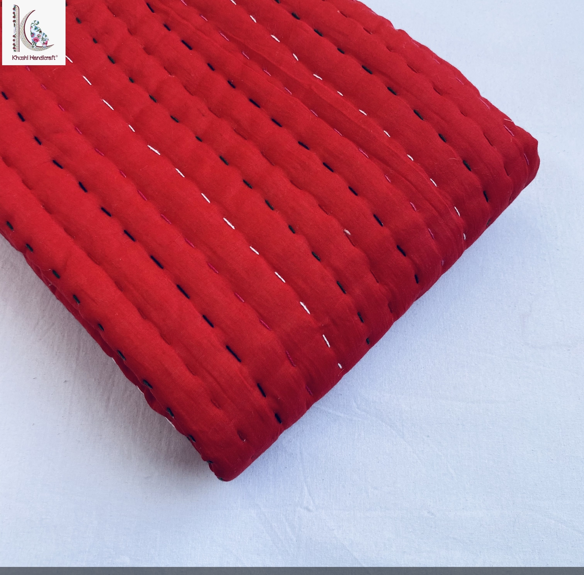 BEAUTIFUL RED COLOR BABY QUILT