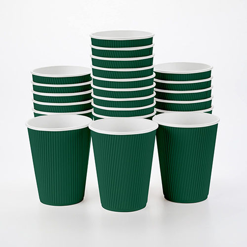 Green Ripple Paper Cup