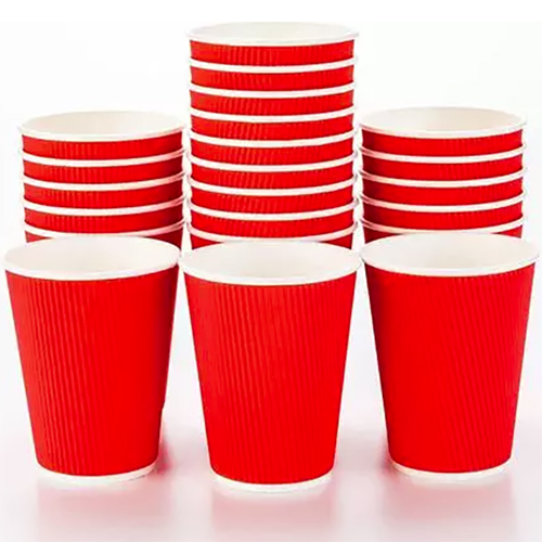 Red Ripple Paper Cup