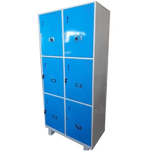 Blue 6 Compartment Storage Locker