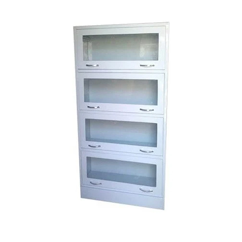 White 4 Compartment Book Case