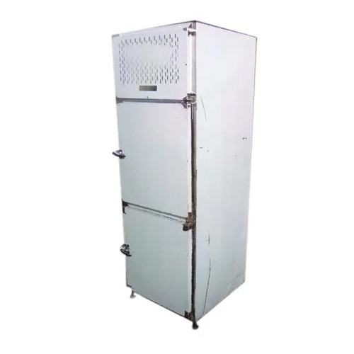 100 Ltr Vertical Refrigerator - Stainless Steel Body, 220-440 Volt | 4 Star Energy Efficiency, Auto Defrost, 3 Adjustable Shelves, Compact Design